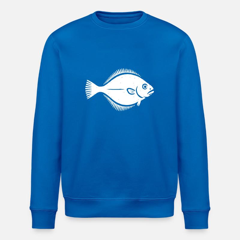 Plaice Flounder - Stanley/Stella ROLLER Unisex Organic Sweatshirt - royal blue