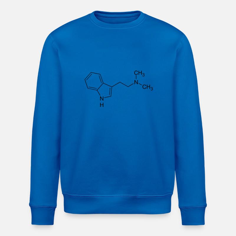 DMT dimethyltryptamine structural formula - Stanley/Stella ROLLER Unisex Organic Sweatshirt - royal blue