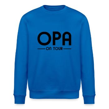 Opa on Tour - Stanley/Stella Unisex Bio-Sweatshirt ROLLER - Königsblau - Vorne - Nik (191cm)