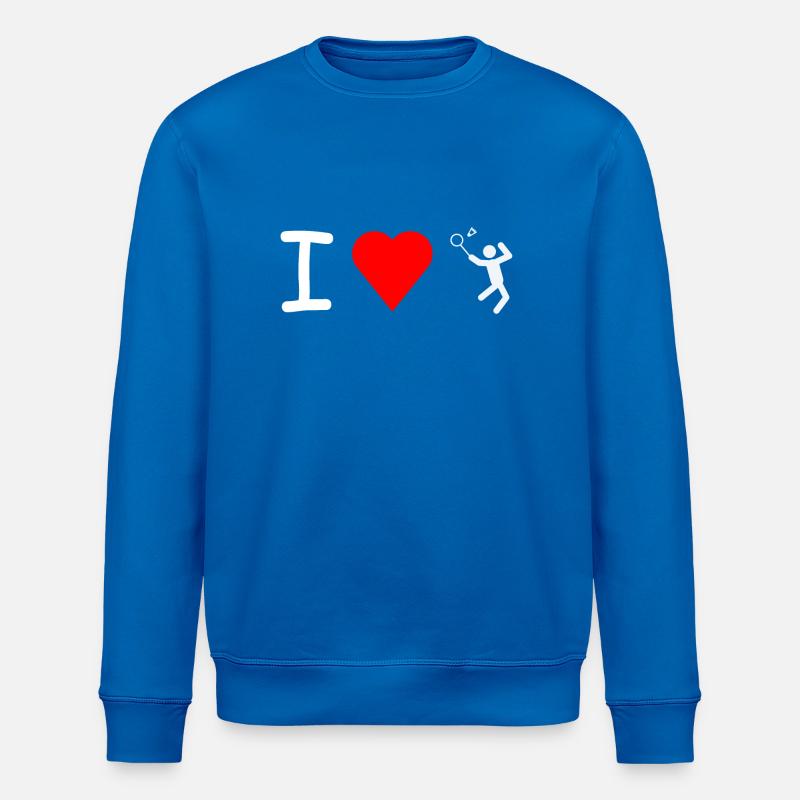 J'adore Badminton - Sweat bio ROLLER Stanley/Stella Unisexe - bleu roi