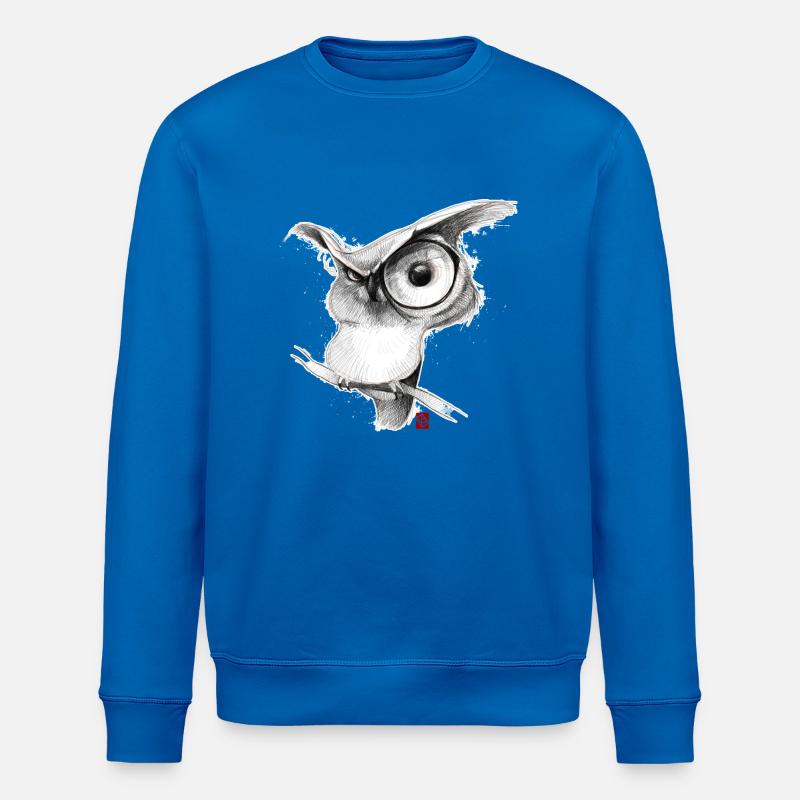 Skizzenhafte Eule - Stanley/Stella Unisex Bio-Sweatshirt ROLLER - Königsblau