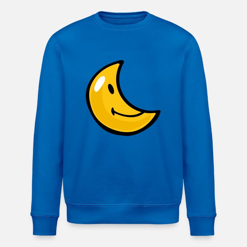 Smiley Crescent Moon - Stanley/Stella Unisex Bio-Sweatshirt ROLLER - Königsblau