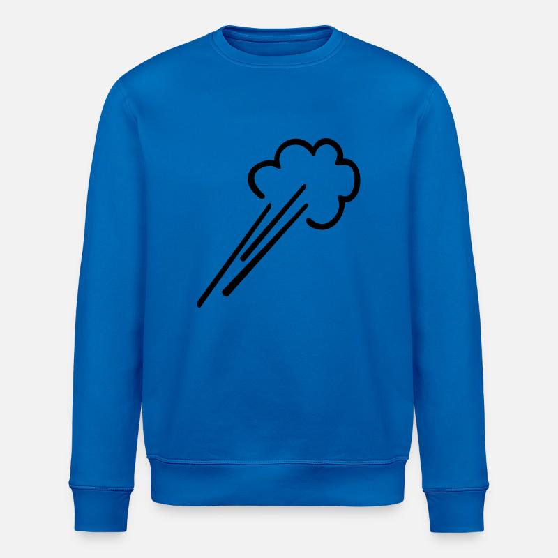Débit d'air / vent (1c) - Sweat bio ROLLER Stanley/Stella Unisexe - bleu roi
