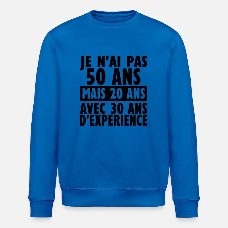 50 ans - Sweat bio ROLLER Stanley/Stella Unisexe - bleu roi