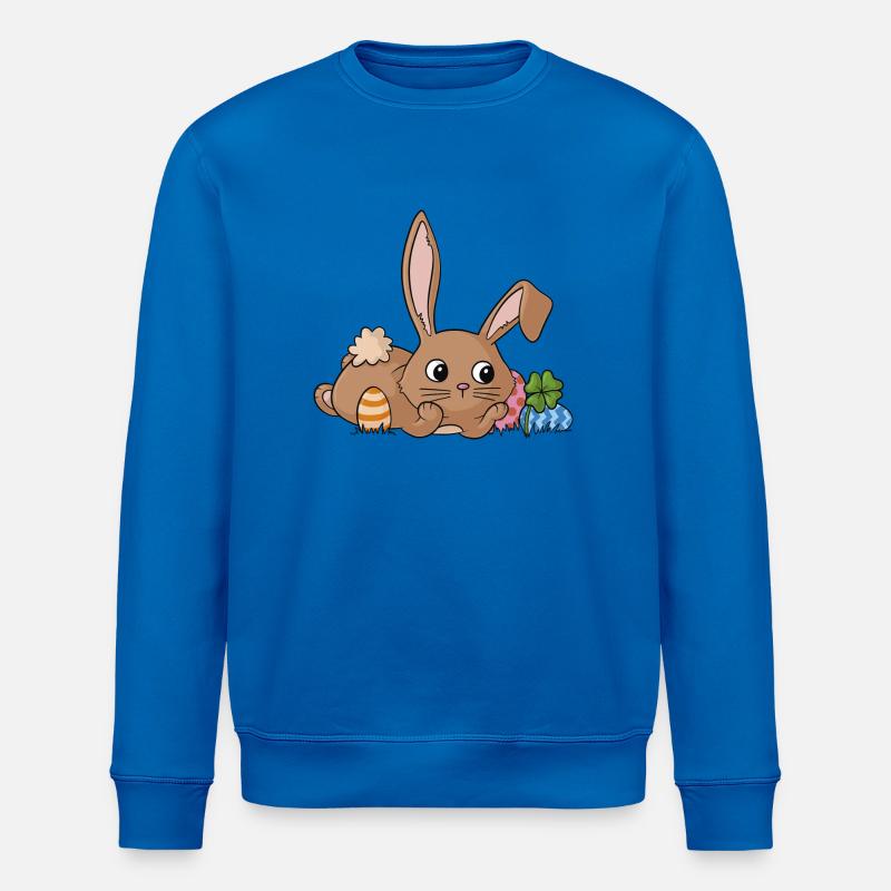 Träumender Comic Osterhase - Stanley/Stella Unisex Bio-Sweatshirt ROLLER - Königsblau