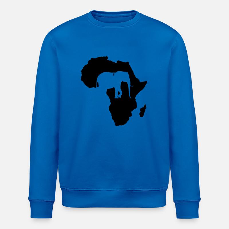 L'éléphant d'Afrique - Sweat bio ROLLER Stanley/Stella Unisexe - bleu roi