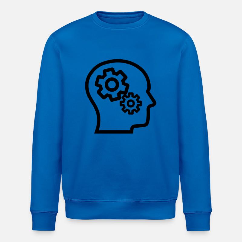 Brain, thinking, pondering, thinking - Stanley/Stella ROLLER Unisex Organic Sweatshirt - royal blue