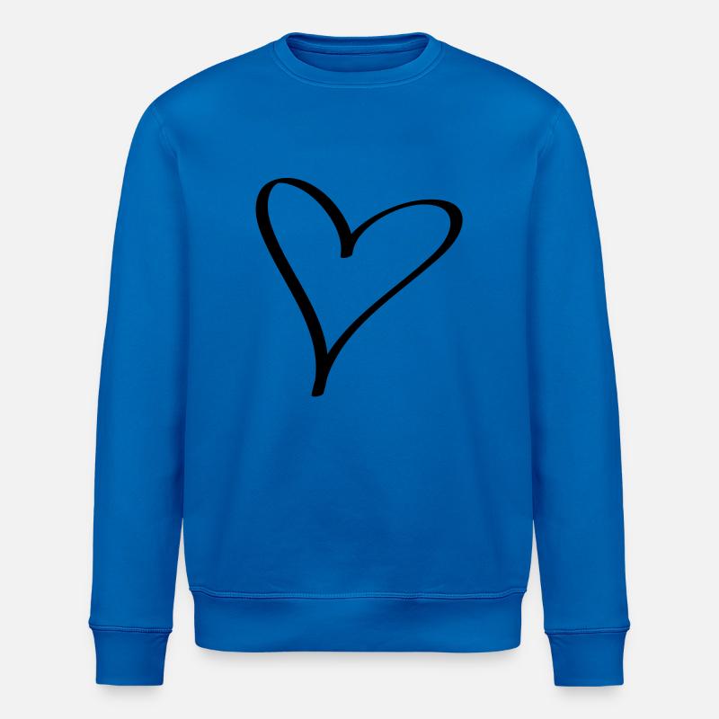Herz - Stanley/Stella Unisex Bio-Sweatshirt ROLLER - Königsblau