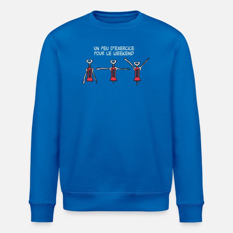 Exercice pour le weekend - Sweat bio ROLLER Stanley/Stella Unisexe - bleu roi