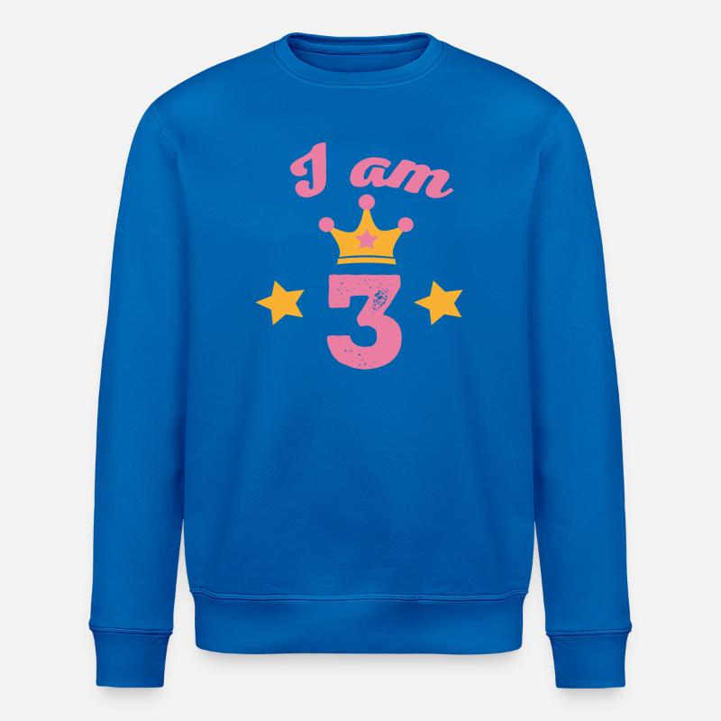 3 anniversaire - Sweat bio ROLLER Stanley/Stella Unisexe - bleu roi