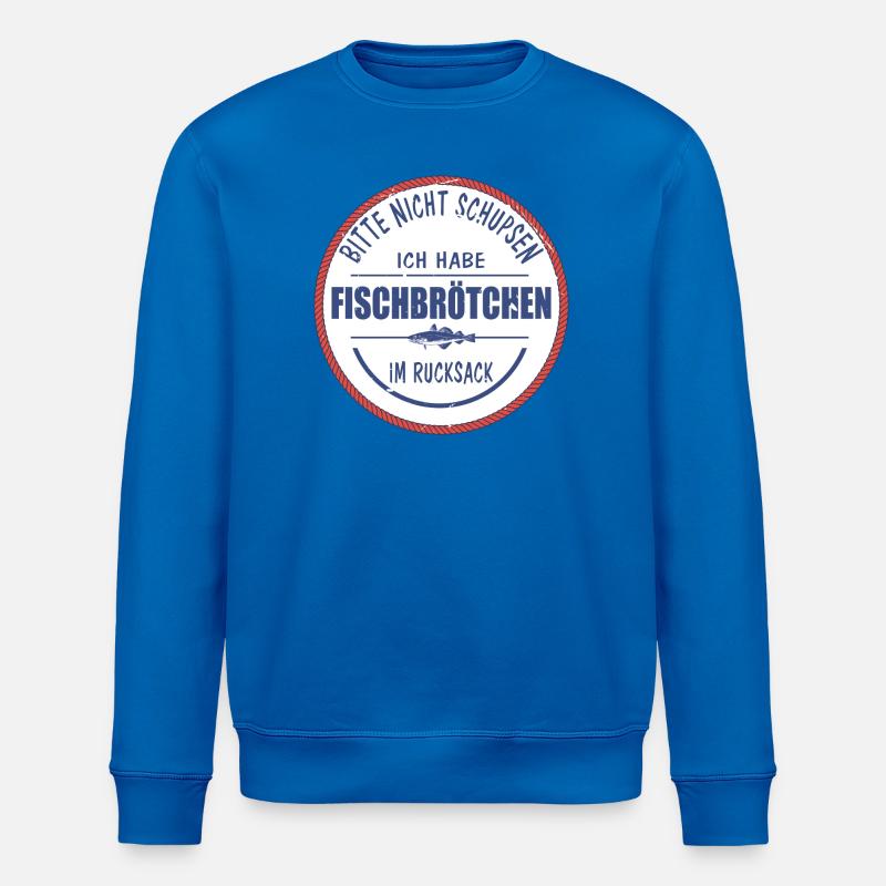 Fischbrötchen Angler lustig - Stanley/Stella Unisex Bio-Sweatshirt ROLLER - Königsblau