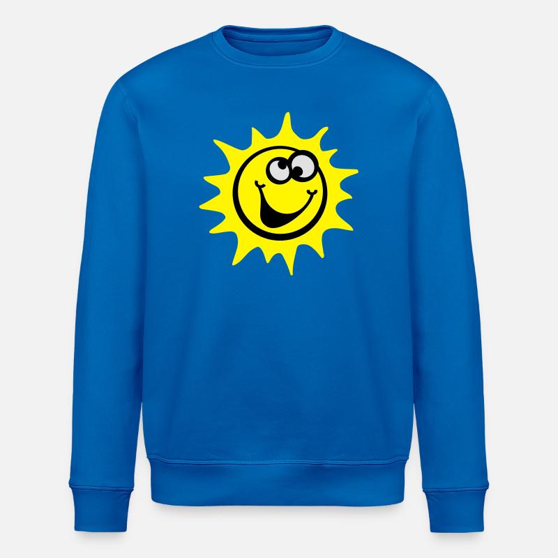 sonne 3c smiley / comic style - Stanley/Stella Unisex Bio-Sweatshirt ROLLER - Königsblau
