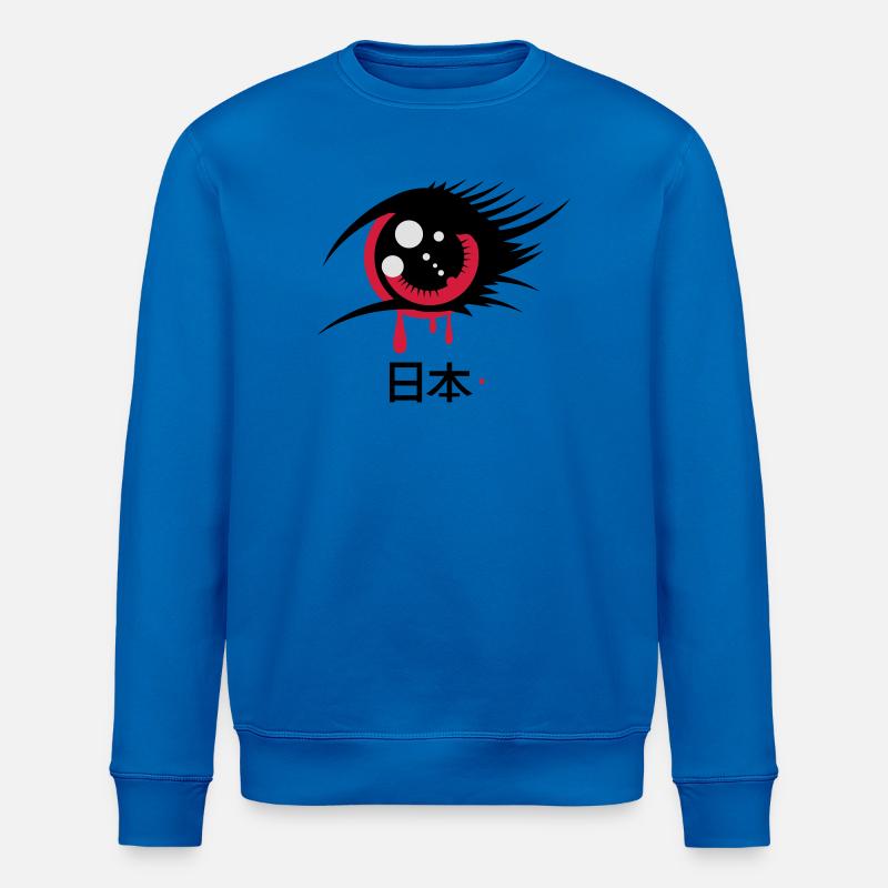 Un oeil anime japonais - Sweat bio ROLLER Stanley/Stella Unisexe - bleu roi