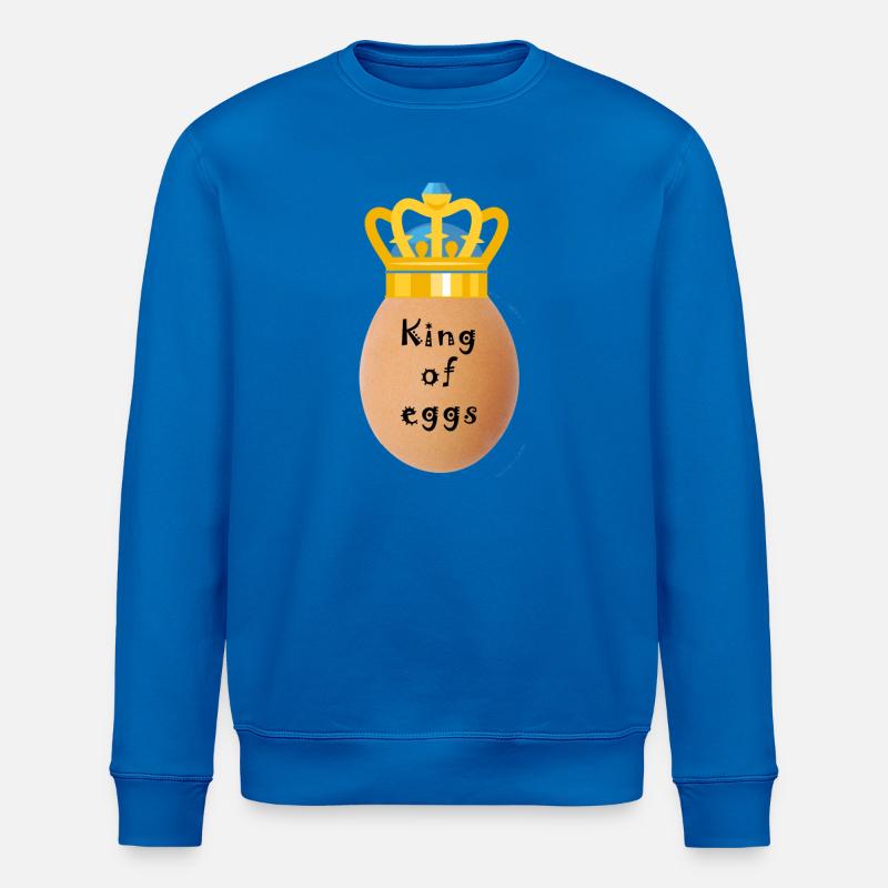 Couronne du Roi des Œufs - Sweat bio ROLLER Stanley/Stella Unisexe - bleu roi