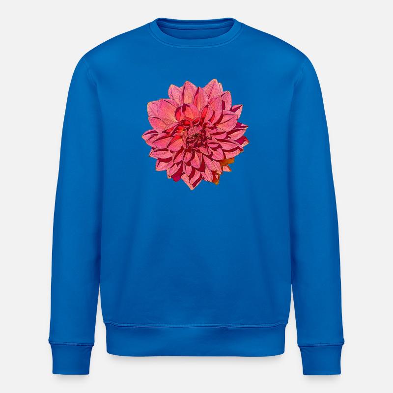 Große Dahlia - Stanley/Stella Unisex Bio-Sweatshirt ROLLER - Königsblau