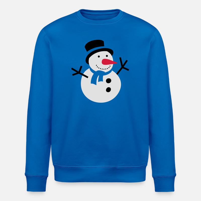 schneemann winter schnee - Stanley/Stella Unisex Bio-Sweatshirt ROLLER - Königsblau