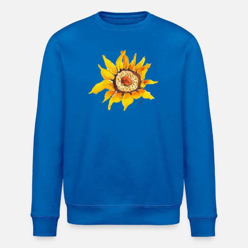 Sonnenblume Blüte - Stanley/Stella Unisex Bio-Sweatshirt ROLLER - Königsblau