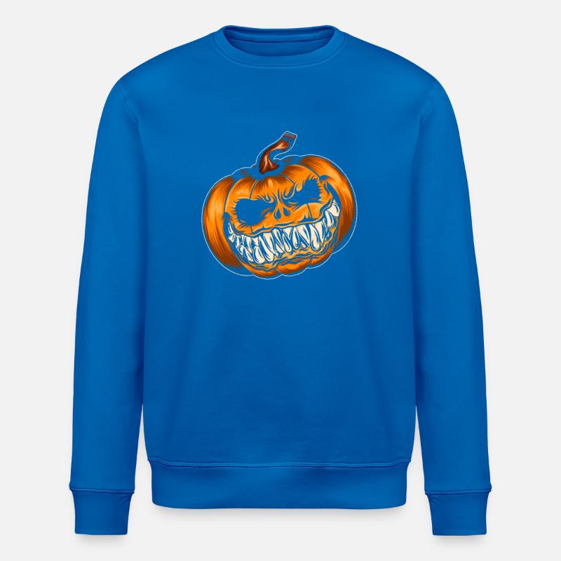 Rire effrayant de citrouille - Sweat bio ROLLER Stanley/Stella Unisexe - bleu roi