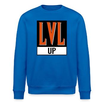 level up nerd cod - Stanley/Stella ROLLER Unisex Organic Sweatshirt - royal blue - Front - Nik (191cm)