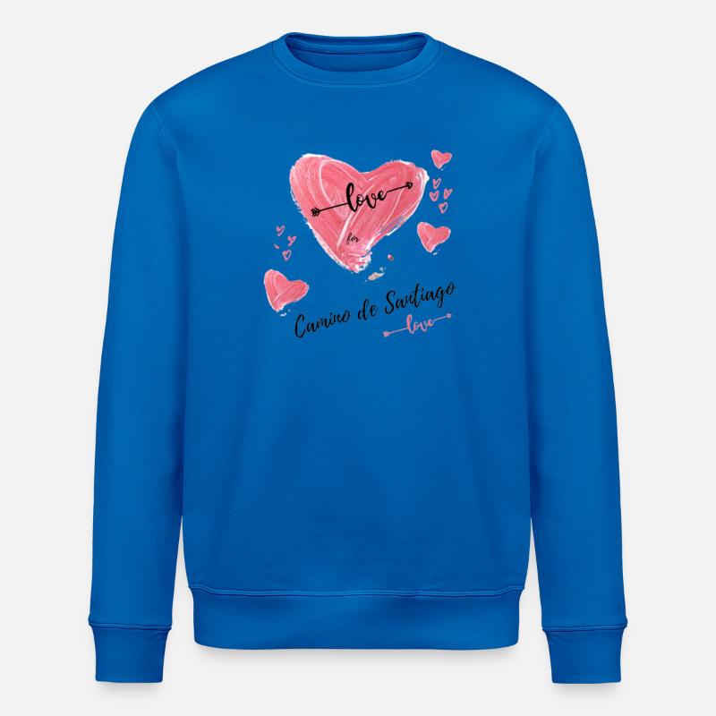 Herz auf dem Jakobsweg - Stanley/Stella Unisex Bio-Sweatshirt ROLLER - Königsblau
