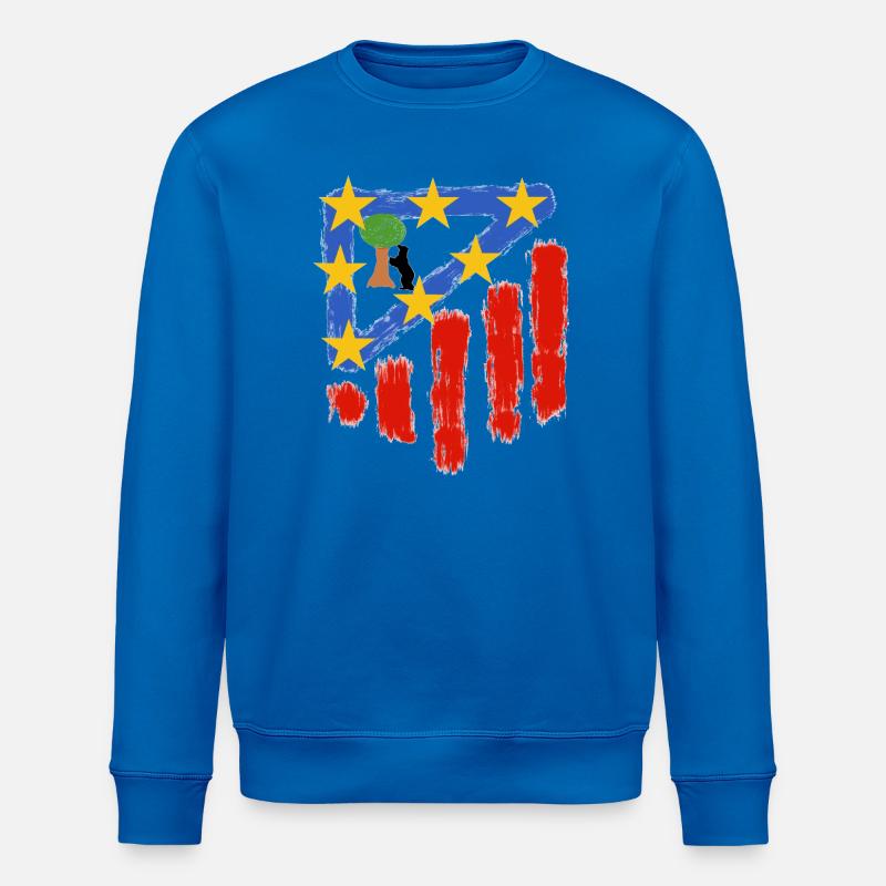 Étoiles rouges et blanches - Sweat bio ROLLER Stanley/Stella Unisexe - bleu roi