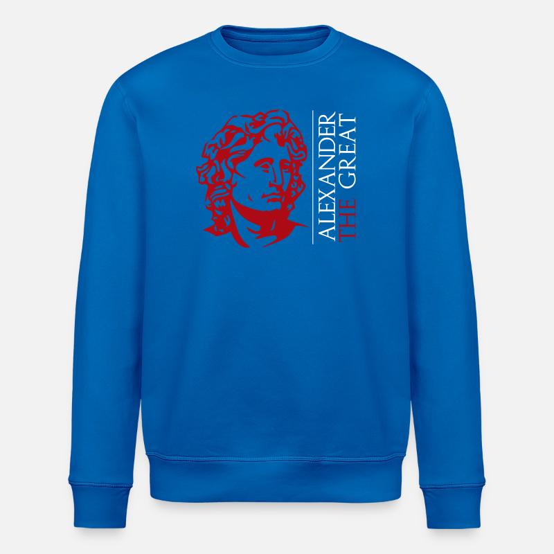 Alexander der Große Rote Büste - Stanley/Stella Unisex Bio-Sweatshirt ROLLER - Königsblau