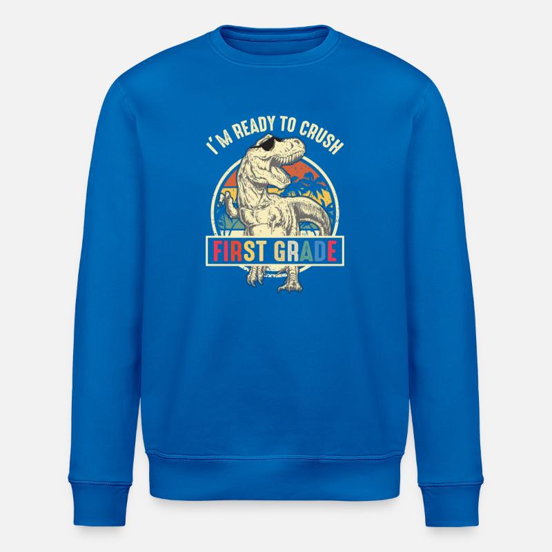 T-Rex First Friend Lively Style - Stanley/Stella ROLLER Unisex Organic Sweatshirt - royal blue