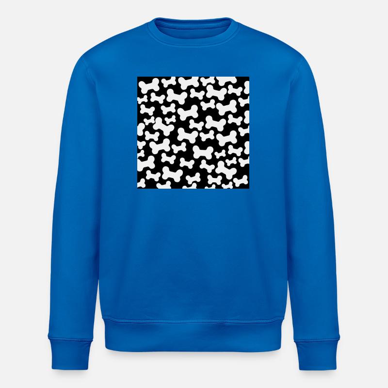 Menschenknochen Muster, gruselige Prints, schenken - Stanley/Stella Unisex Bio-Sweatshirt ROLLER - Königsblau
