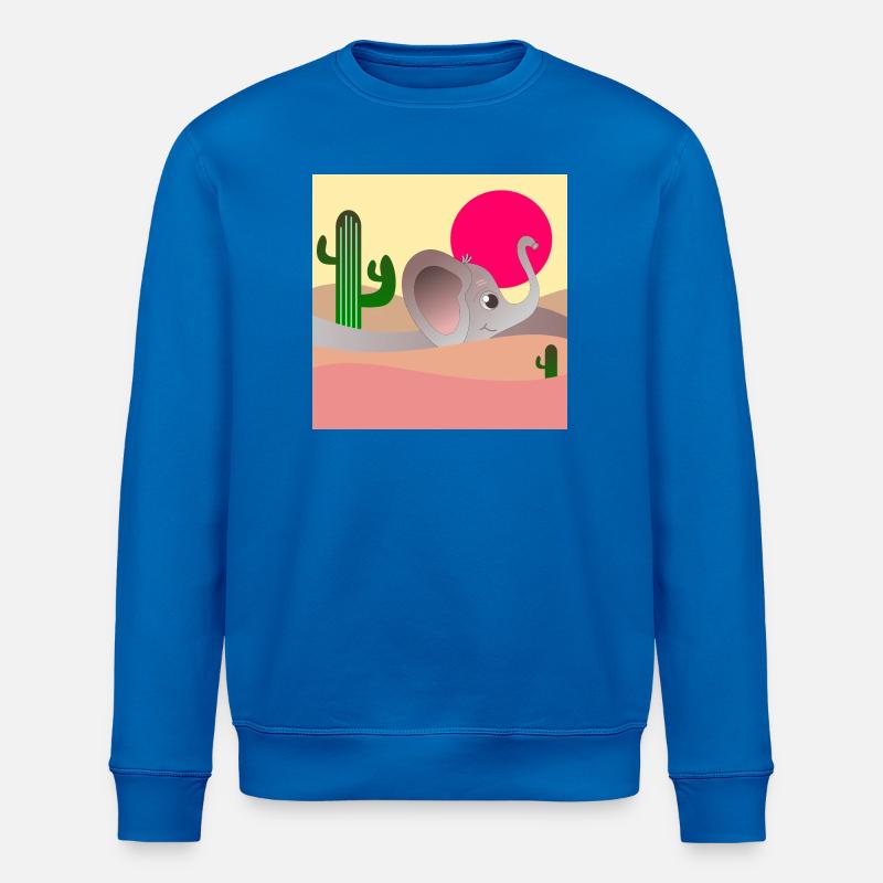 PAYSAGE DÉSERTIQUE D’ÉLÉPHANTS - CACTUS - Sweat bio ROLLER Stanley/Stella Unisexe - bleu roi