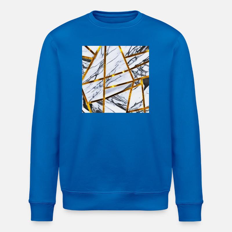 Marbre Or Blanc - Sweat bio ROLLER Stanley/Stella Unisexe - bleu roi
