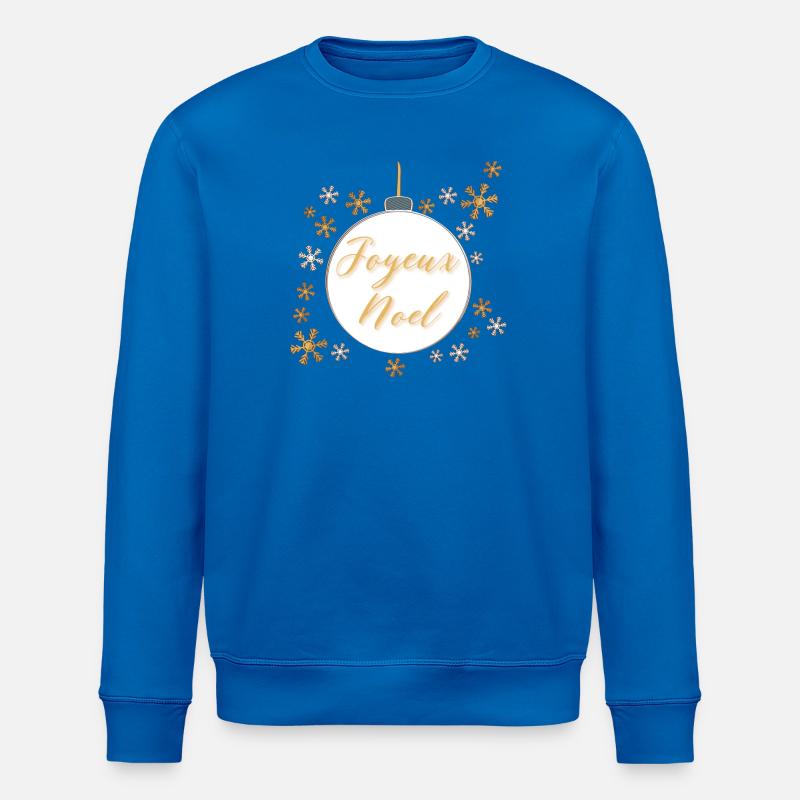 Weihnachtskugel "Frohe Weihnachten" - Stanley/Stella Unisex Bio-Sweatshirt ROLLER - Königsblau