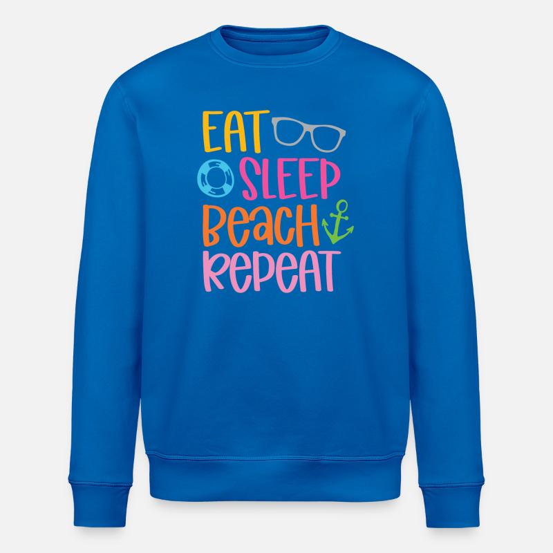 Eat Sleep Beach Repeat - Stanley/Stella Unisex Bio-Sweatshirt ROLLER - Königsblau