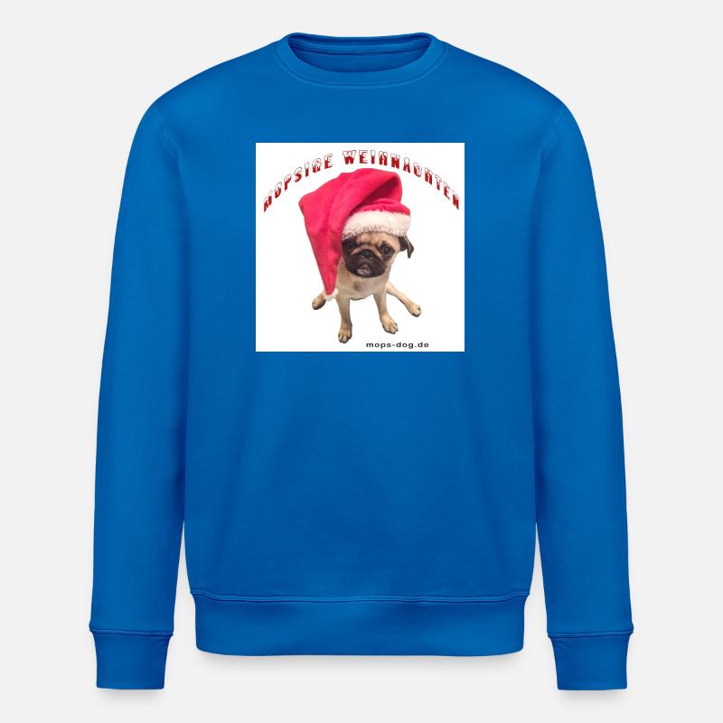 Weihnachtshund mit Hausschmuck - Stanley/Stella Unisex Bio-Sweatshirt ROLLER - Königsblau