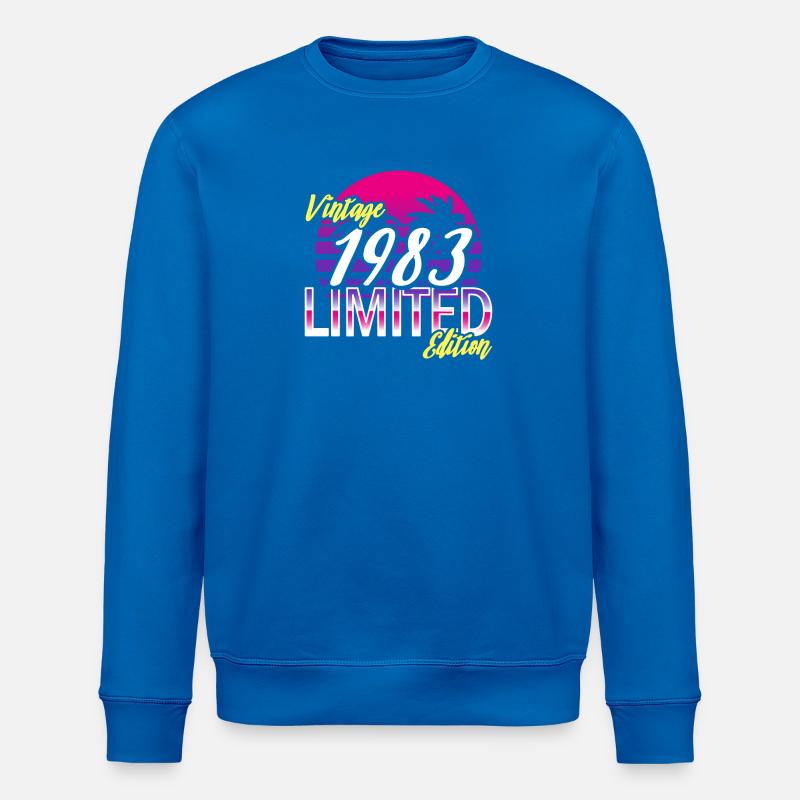 Millésime 1983 Edition Limitée - Sweat bio ROLLER Stanley/Stella Unisexe - bleu roi