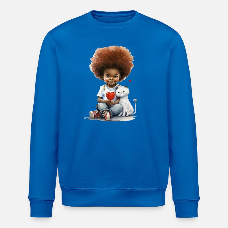 Herzenskind mit Plüschelefant - Stanley/Stella Unisex Bio-Sweatshirt ROLLER - Königsblau