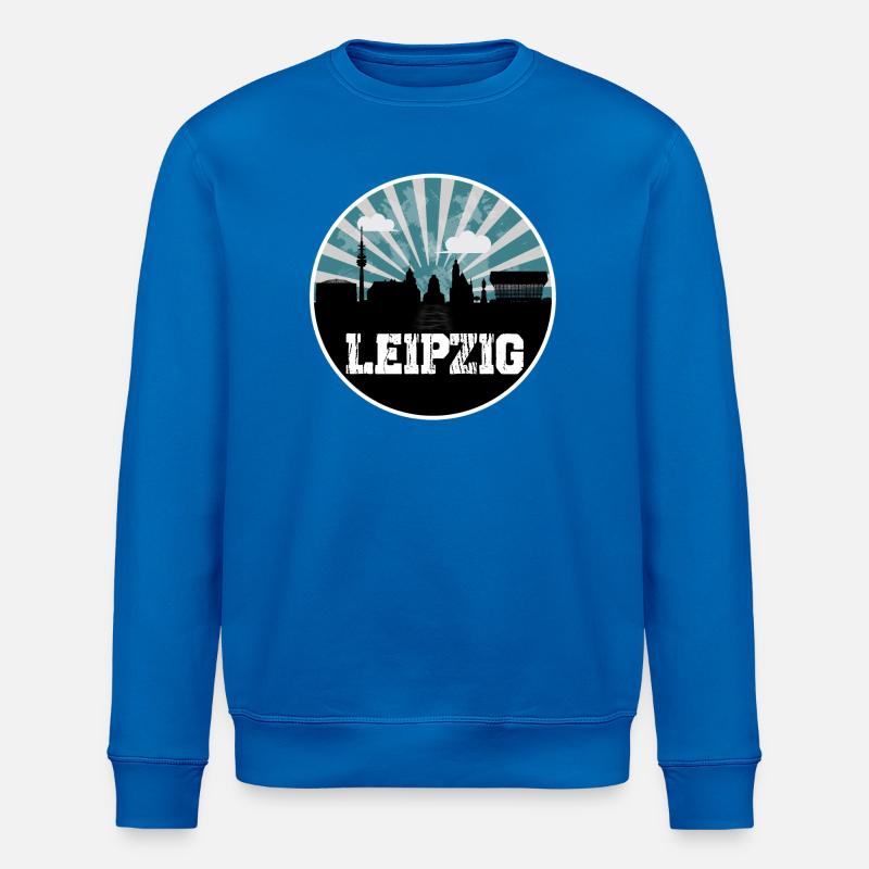 Leipzig Skyline Blue Hour - Sweat bio ROLLER Stanley/Stella Unisexe - bleu roi