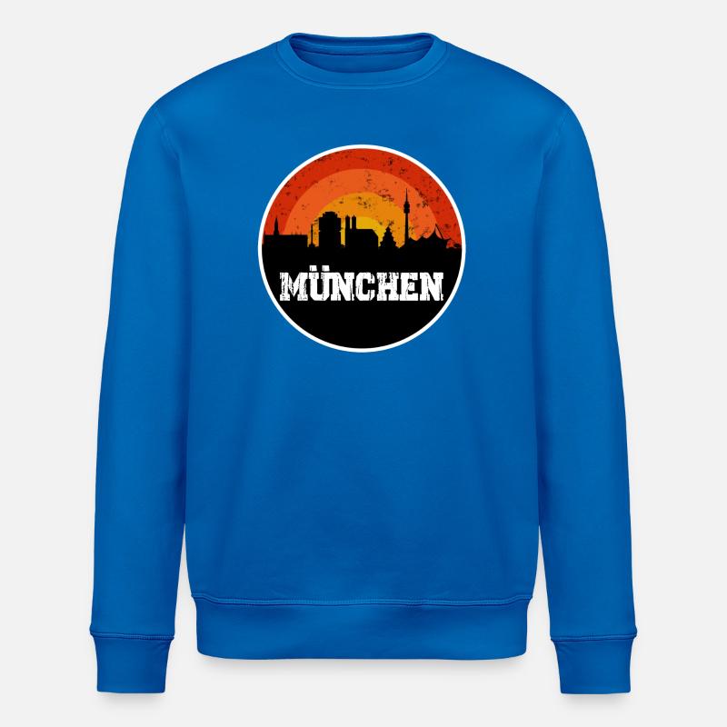 Munich Skyline Original - Sweat bio ROLLER Stanley/Stella Unisexe - bleu roi
