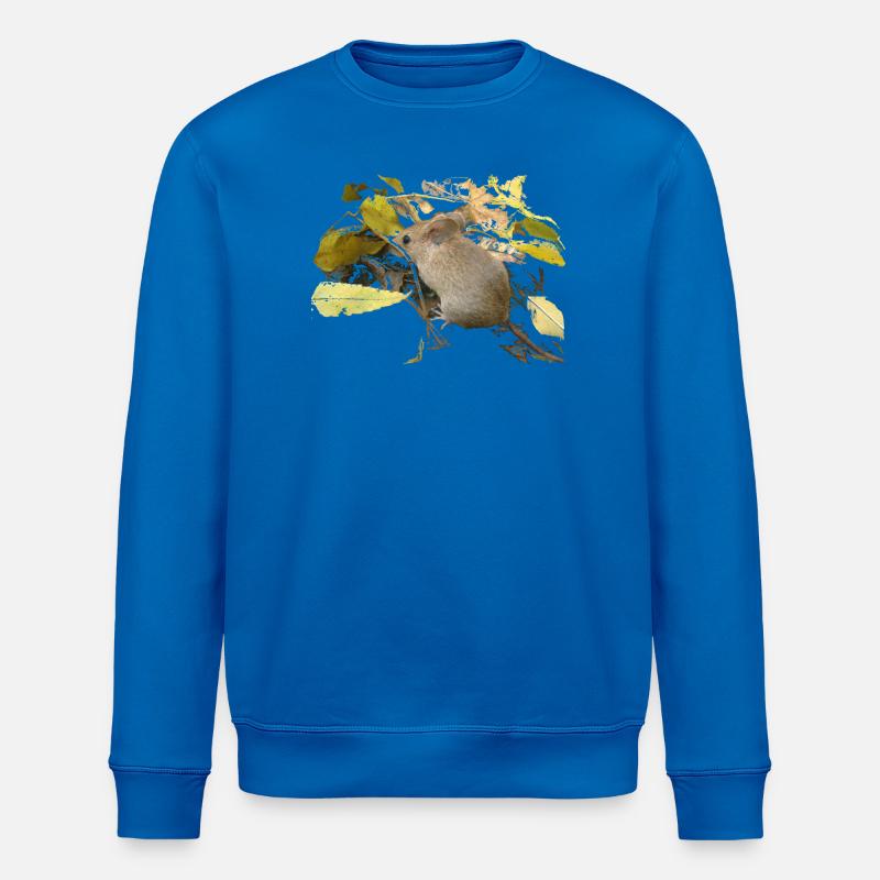 Souris dans le feuillage - Sweat bio ROLLER Stanley/Stella Unisexe - bleu roi