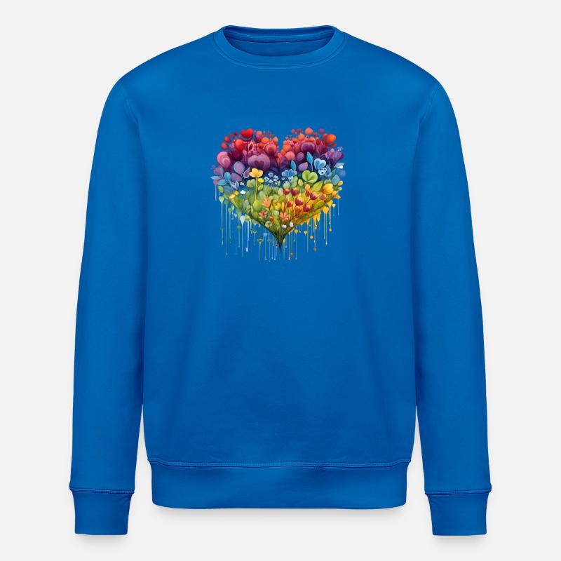 Cœur de fleur - Sweat bio ROLLER Stanley/Stella Unisexe - bleu roi