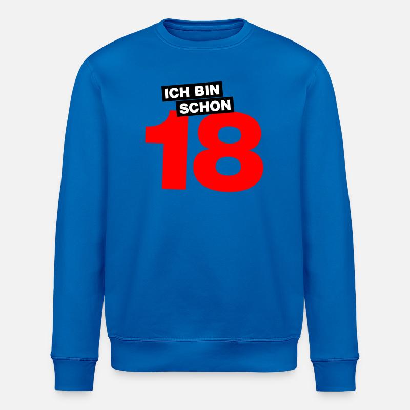Ich bin schon 18 - Stanley/Stella Unisex Bio-Sweatshirt ROLLER - Königsblau