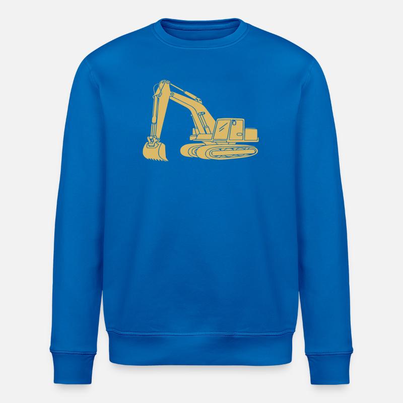Baggerfahrer Silhouette - Baugeräteführer - Stanley/Stella Unisex Bio-Sweatshirt ROLLER - Königsblau
