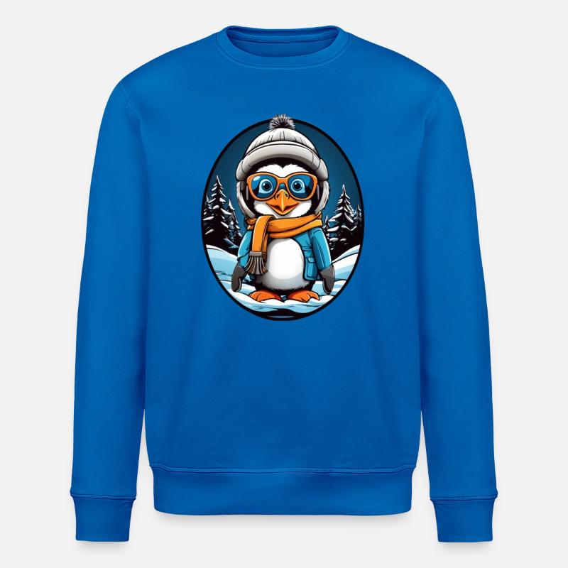 Süßer Pinguin - Stanley/Stella Unisex Bio-Sweatshirt ROLLER - Königsblau