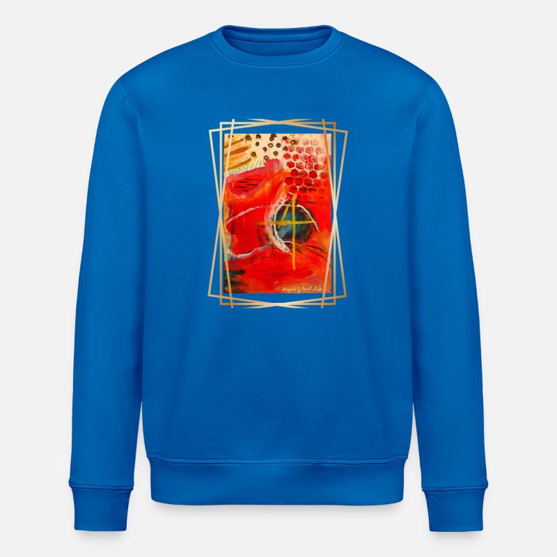 Abstraction de formes géométriques vibrantes - Sweat bio ROLLER Stanley/Stella Unisexe - bleu roi