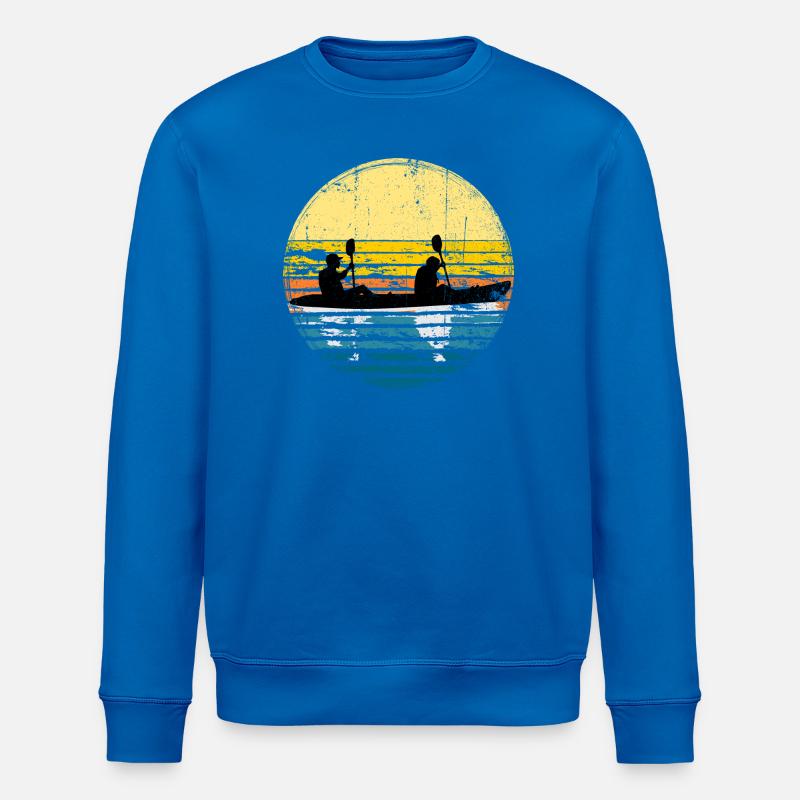 Sunset Kayak Silhouette Circle - Stanley/Stella Unisex Bio-Sweatshirt ROLLER - Königsblau
