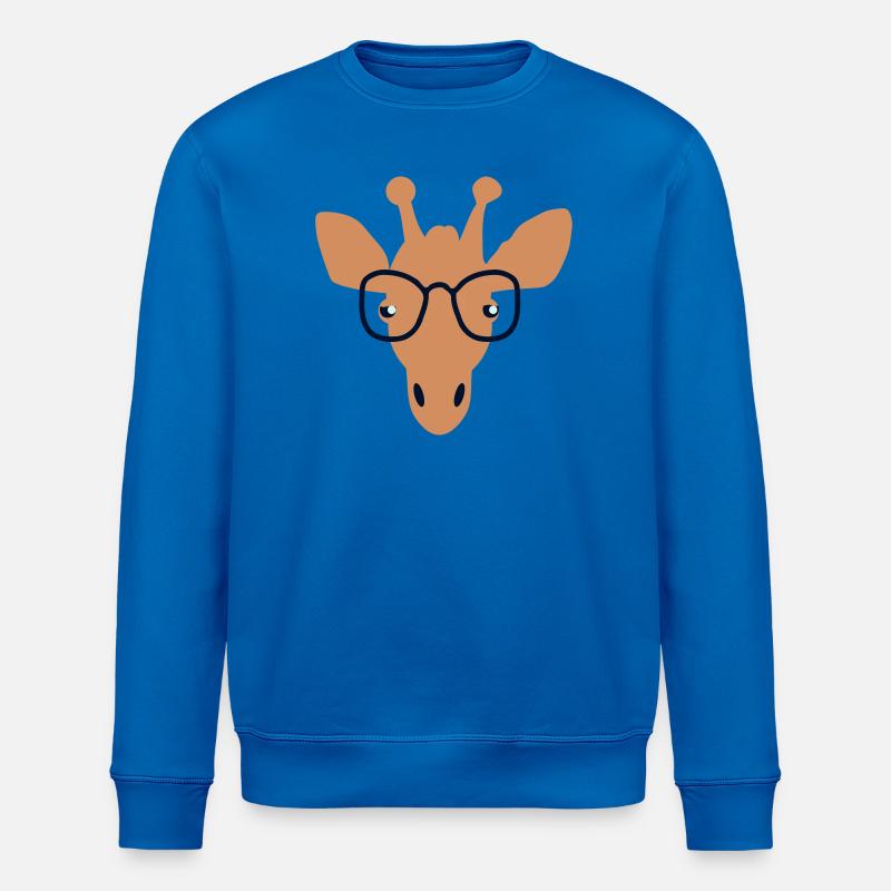 Giraffe mit Durchblick - Stanley/Stella Unisex Bio-Sweatshirt ROLLER - Königsblau