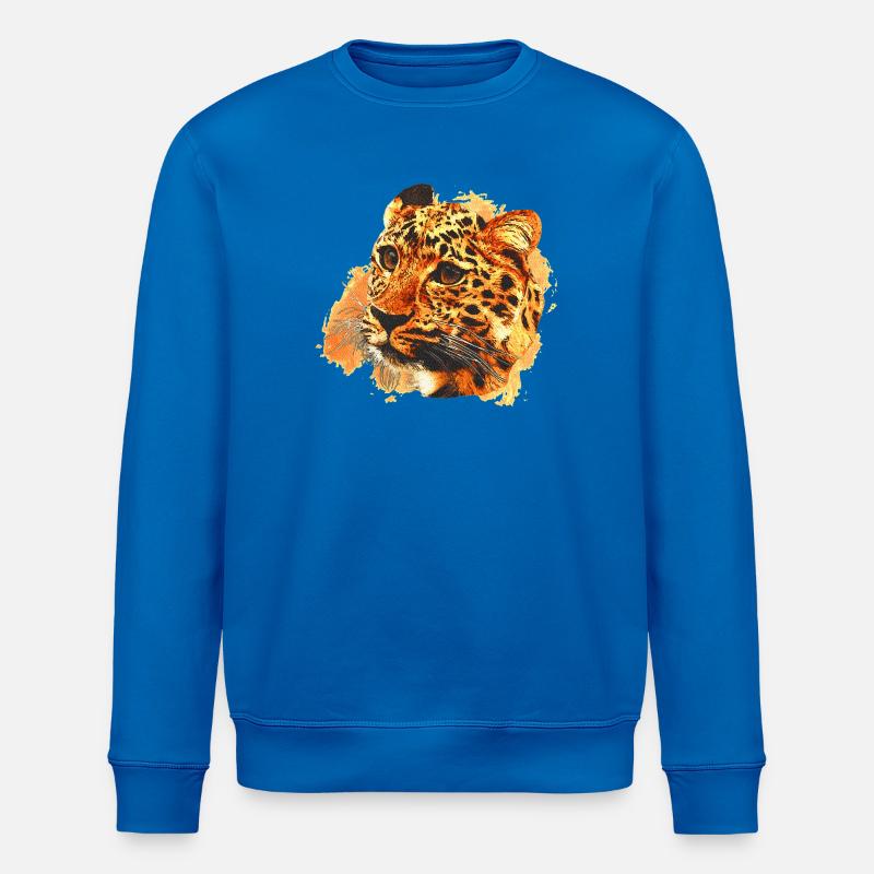 für jedermann, gepardengesicht - Stanley/Stella Unisex Bio-Sweatshirt ROLLER - Königsblau