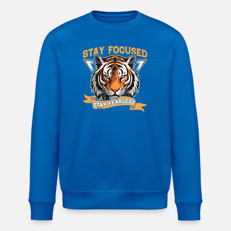 Restez concentré, restez sans peur - Sweat bio ROLLER Stanley/Stella Unisexe - bleu roi