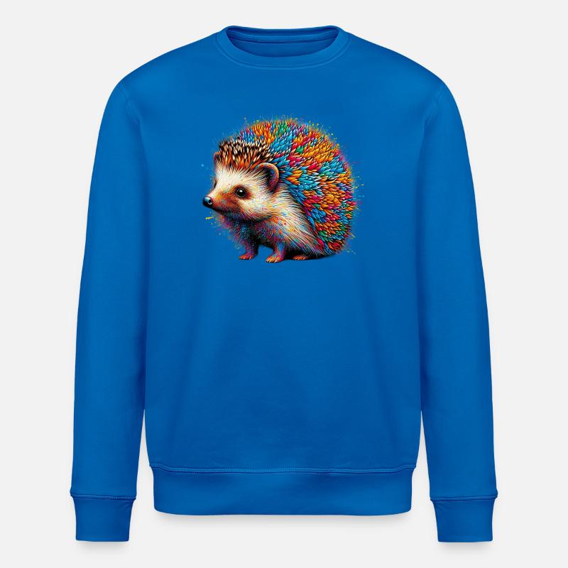 Hedgehog - Stanley/Stella ROLLER Unisex Organic Sweatshirt - royal blue