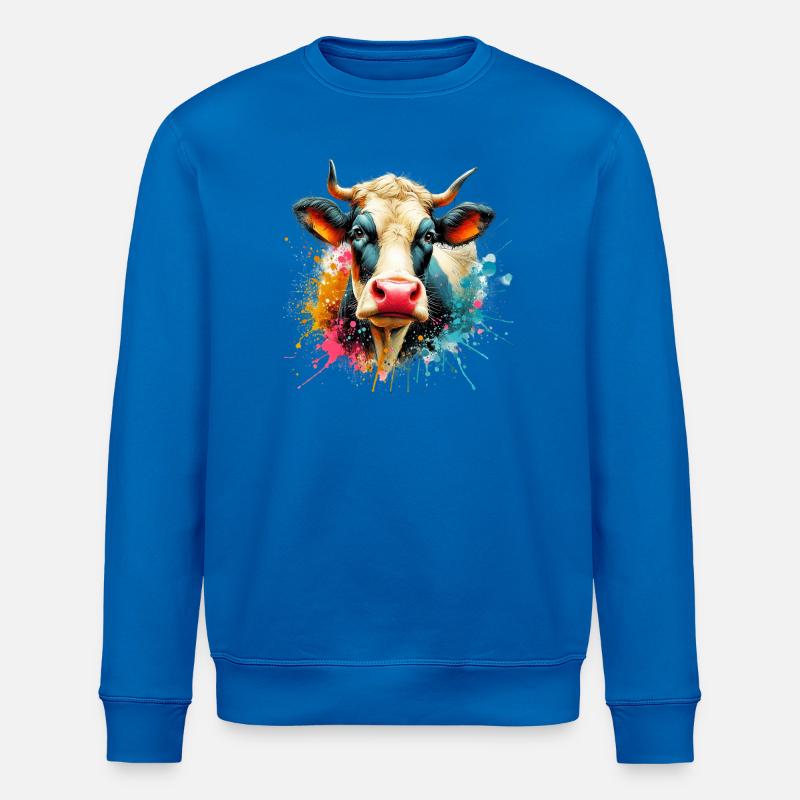 Kuh - Stanley/Stella Unisex Bio-Sweatshirt ROLLER - Königsblau