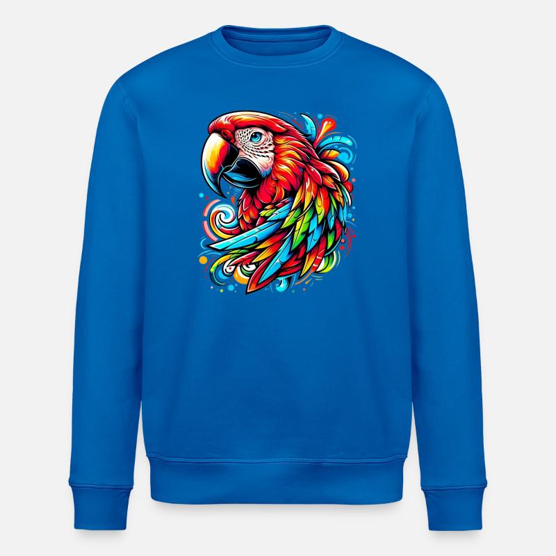 Papagei - Stanley/Stella Unisex Bio-Sweatshirt ROLLER - Königsblau